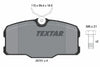 Textar Brake Pads Full Set Of 4 Front With Brake Caliper Screws 2075101 thumbnail