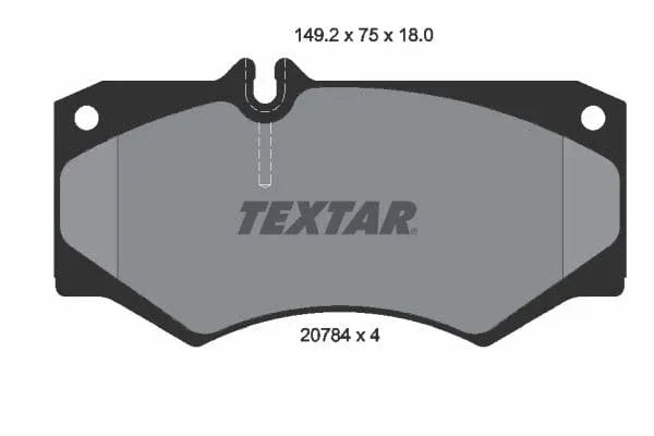 Textar Brake Pads Full Set Of 4 Front Rear 2078401 - image 4