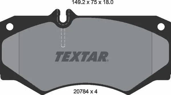 Textar Brake Pads Full Set Of 4 Front Rear 2078401 - image 5