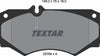Textar Brake Pads Full Set Of 4 Front Rear 2078401 thumbnail
