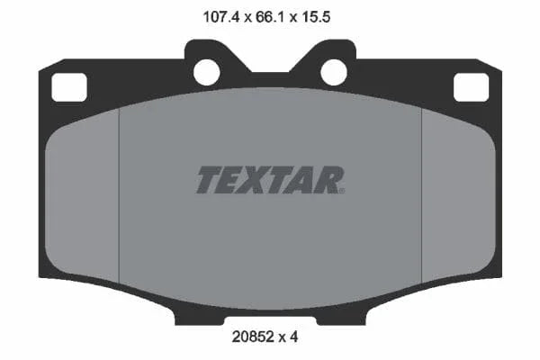 Textar Brake Pads Full Set Of 4 Front 2085201 - image 4