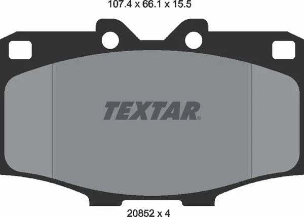 Textar Brake Pads Full Set Of 4 Front 2085201 - image 5