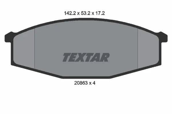 Textar Brake Pads Full Set Of 4 Front 2086301 - image 4