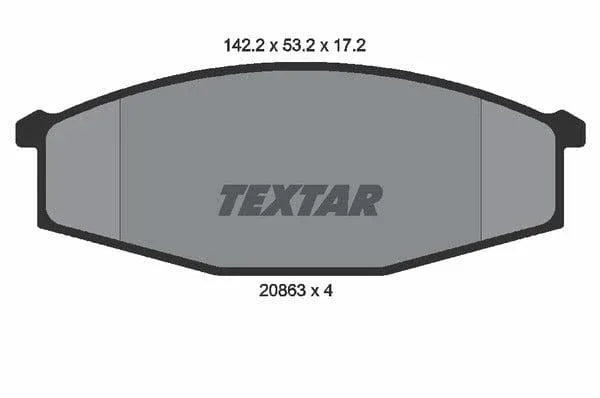 Textar Brake Pads Full Set Of 4 Front 2086301 - image 5