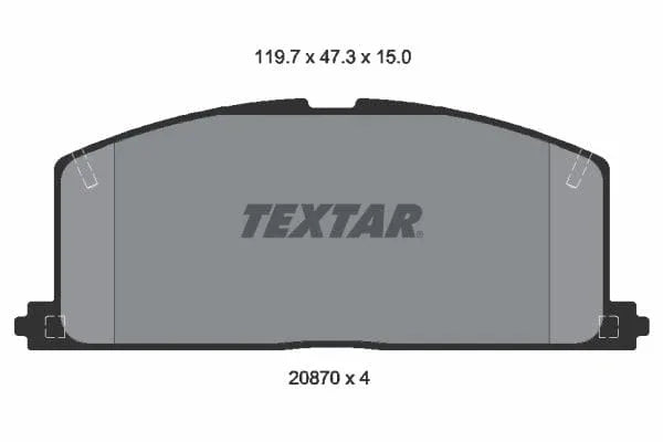 Textar Brake Pads Full Set Of 4 Front 2087001 - image 4