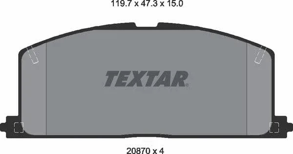 Textar Brake Pads Full Set Of 4 Front 2087001 - image 5