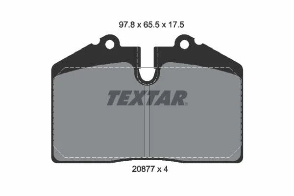 Textar Brake Pads Full Set Of 4 Front Rear 2087708 - OEM Quality Replacement - image 4