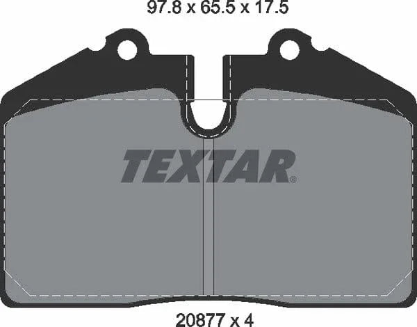 Textar Brake Pads Full Set Of 4 Front Rear 2087708 - OEM Quality Replacement - image 5