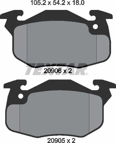 Textar Brake Pads Full Set Of 4 Front 2090602 - image 5