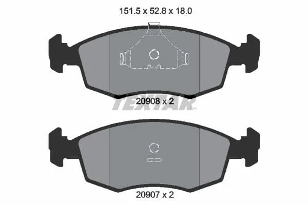 Textar Brake Pads Full Set Of 4 Front 2090802 - image 4