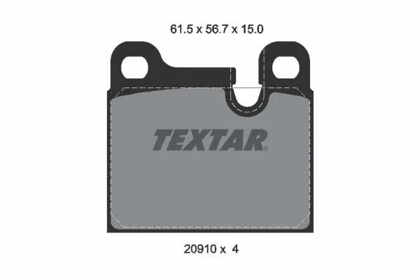 Textar Brake Pads Full Set Of 4 Front Rear 2091001 - image 4