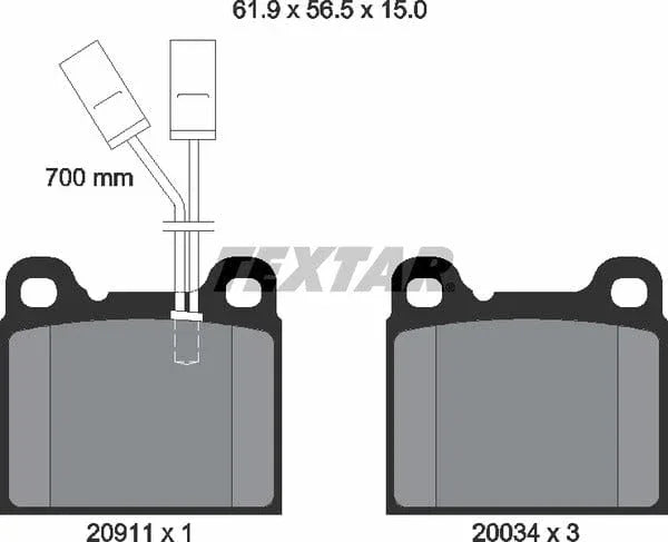 Textar Brake Pads Full Set Of 4 Front 2091101 - image 5