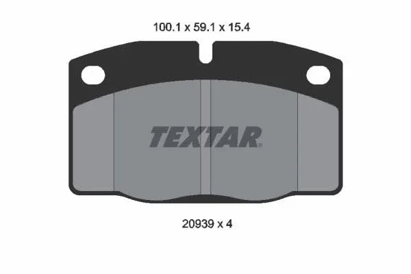 Textar Brake Pads Full Set Of 4 Front 2093903 - image 4