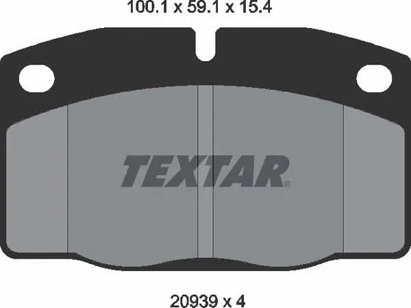 Textar Brake Pads Full Set Of 4 Front 2093903 - image 5