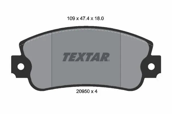 Textar Brake Pads Full Set Of 4 Front 2095005 - image 4