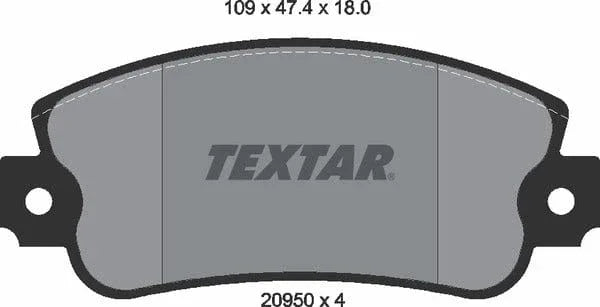 Textar Brake Pads Full Set Of 4 Front 2095005 - image 5