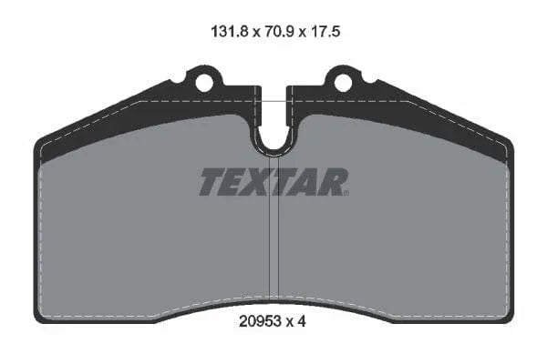 Textar Brake Pads Full Set Of 4 Front Rear 2095302 - image 4