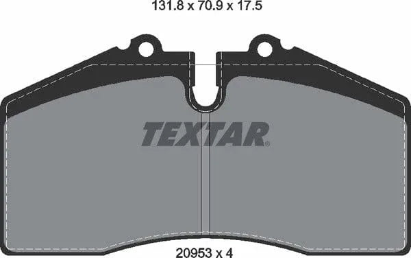 Textar Brake Pads Full Set Of 4 Front Rear 2095302 - image 5