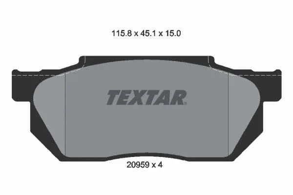Textar Brake Pads Full Set Of 4 Front 2095901 - image 4