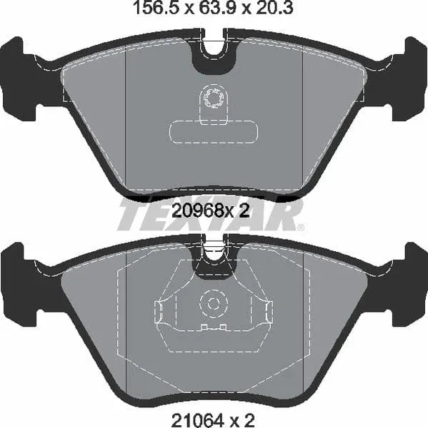 Textar Brake Pads Full Set Of 4 Front 2096801 - image 5
