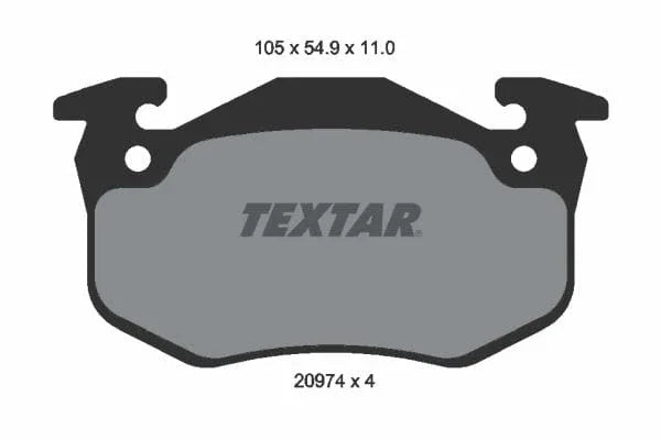 Textar Brake Pads Set Brake Pads Full Set Of 4 Rear 2097401 - image 4