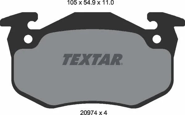 Textar Brake Pads Set Brake Pads Full Set Of 4 Rear 2097401 - image 5