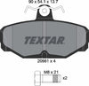 Textar Brake Pads Full Set Of 4 Rear With Brake Caliper Screws 2098101 thumbnail