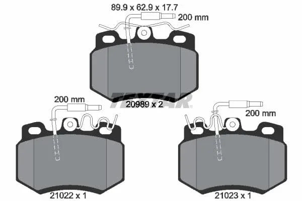 Textar Brake Pads Full Set Of 4 Front 2098901 - image 4