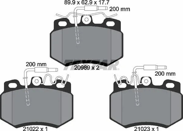 Textar Brake Pads Full Set Of 4 Front 2098901 - image 5