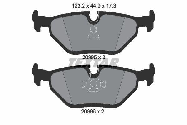 Textar Brake Pads Set Brake Pads Full Set Of 4 Rear 2099501 - image 4