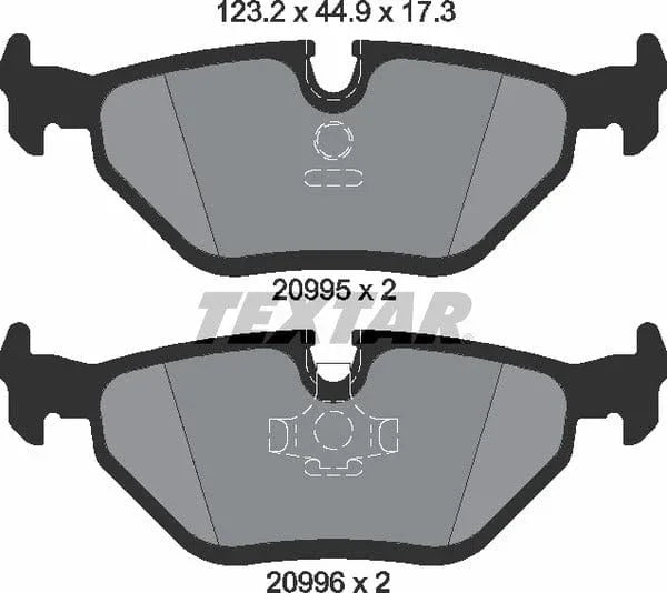 Textar Brake Pads Set Brake Pads Full Set Of 4 Rear 2099501 - image 5