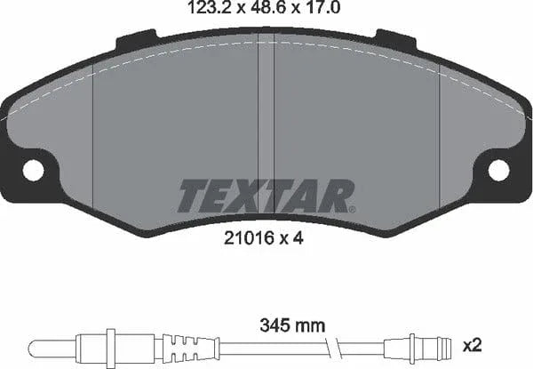 Textar Brake Pads Full Set Of 4 Front 2101602 - image 5
