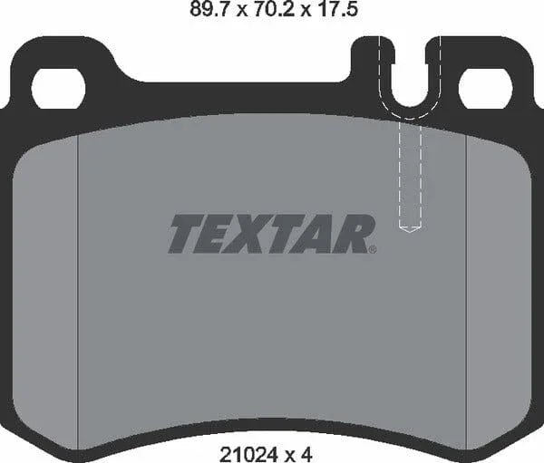 Textar Brake Pads Full Set Of 4 Front 2102404 - image 5