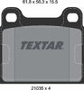 Textar Brake Pads Set Brake Pads Full Set Of 4 Rear 2103501 thumbnail