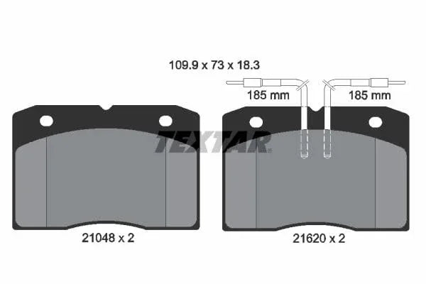 Textar Brake Pads Full Set Of 4 Front 2104801 - image 4