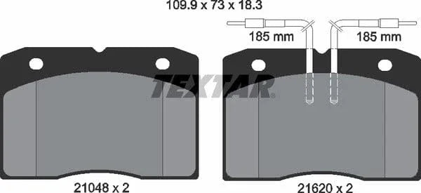 Textar Brake Pads Full Set Of 4 Front 2104801 - image 5