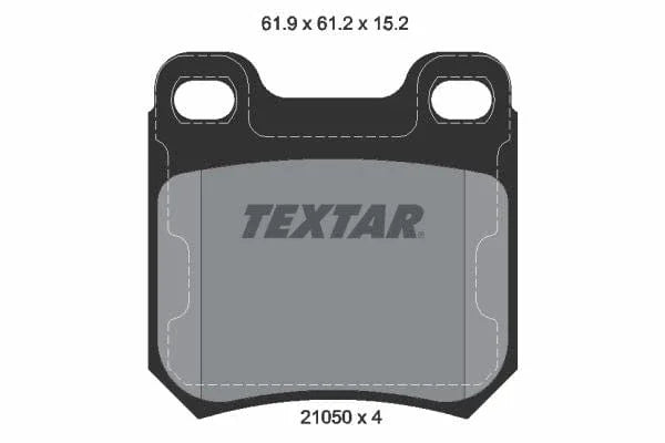 Textar Brake Pads Set Brake Pads Full Set Of 4 Rear 2105002 - image 4