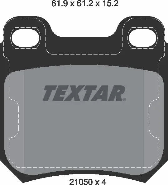 Textar Brake Pads Set Brake Pads Full Set Of 4 Rear 2105002 - image 5