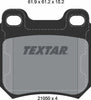Textar Brake Pads Set Brake Pads Full Set Of 4 Rear 2105002 thumbnail