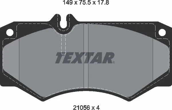 Textar Brake Pads Full Set Of 4 Front 2105601 - image 5