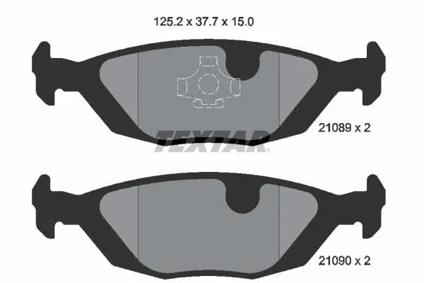 Textar Brake Pads Set Brake Pads Full Set Of 4 Rear 2108902 - image 4