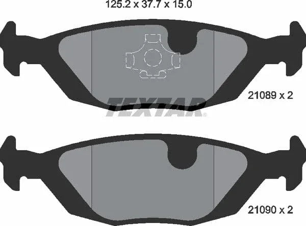 Textar Brake Pads Set Brake Pads Full Set Of 4 Rear 2108902 - image 5