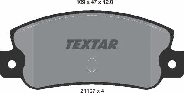 Textar Brake Pads Set Brake Pads Full Set Of 4 Rear 2110701 - image 5