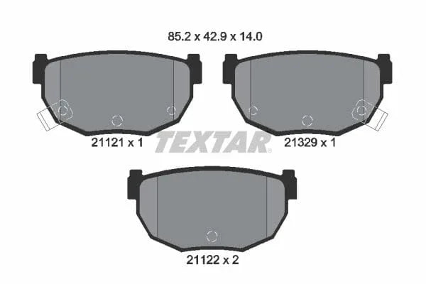 Textar Brake Pads Set Brake Pads Full Set Of 4 Rear 2112102 - image 4