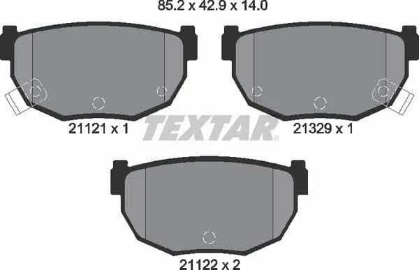 Textar Brake Pads Set Brake Pads Full Set Of 4 Rear 2112102 - image 5