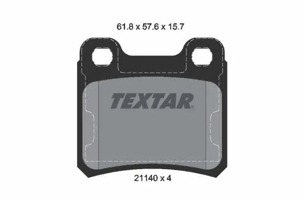Textar Brake Pads Set Brake Pads Full Set Of 4 Rear 2114001 - image 4