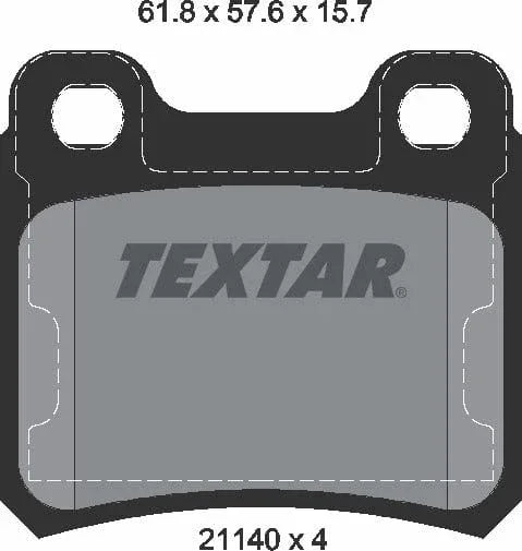 Textar Brake Pads Set Brake Pads Full Set Of 4 Rear 2114001 - image 5