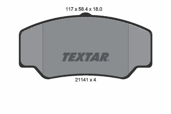 Textar Brake Pads Full Set Of 4 Front 2114103 - image 4