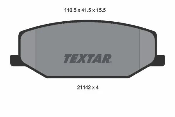 Textar Brake Pads Full Set Of 4 Front 2114202 - image 4