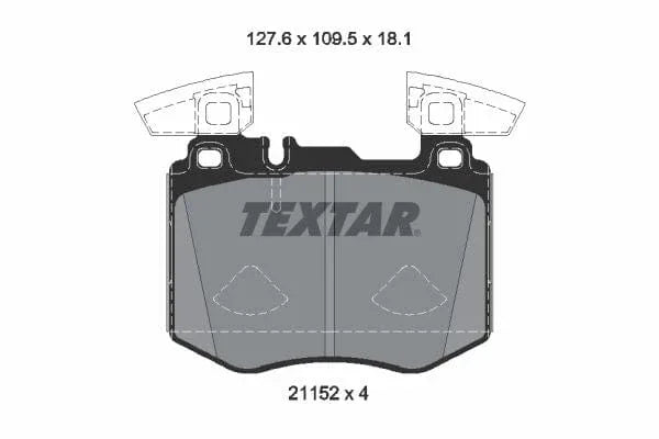 Textar Brake Pads Full Set Of 4 Front With Counterweights 2115201 - image 4